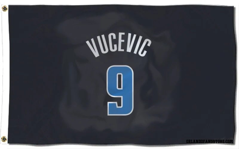 Black Orlando Magic  Nikola Vucevic  Flag (3 X 5)