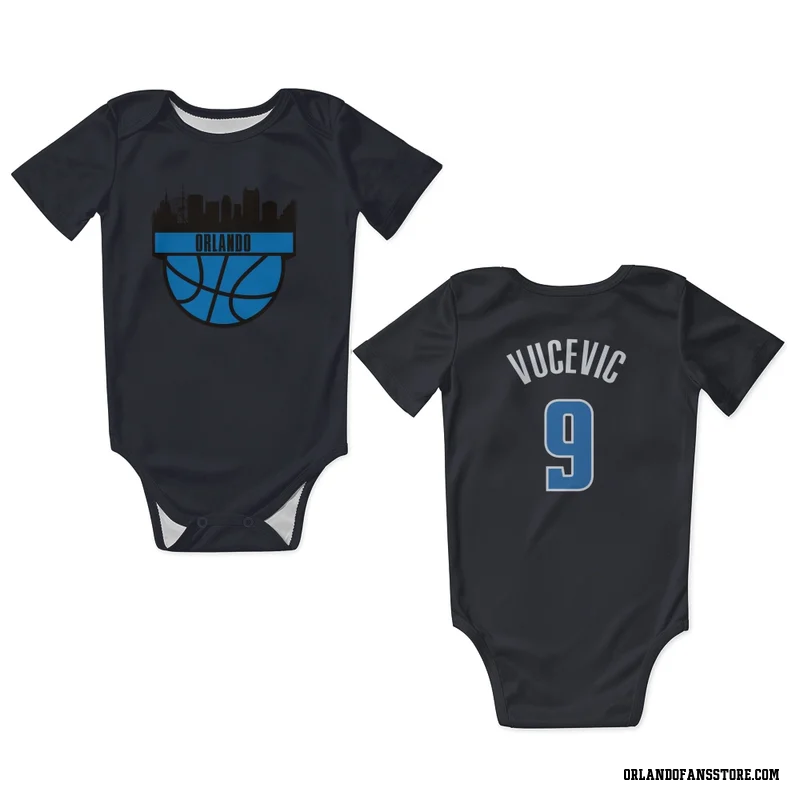Black Orlando Magic  Nikola Vucevic  Newborn & Infant Bodysuit