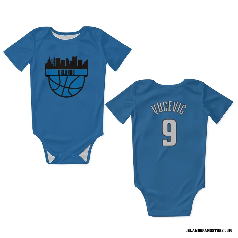 Blue Orlando Magic  Nikola Vucevic  Newborn & Infant Bodysuit