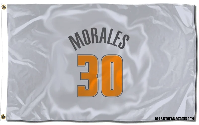 White Orlando Magic  Alex Morales  Flag (3 X 5)