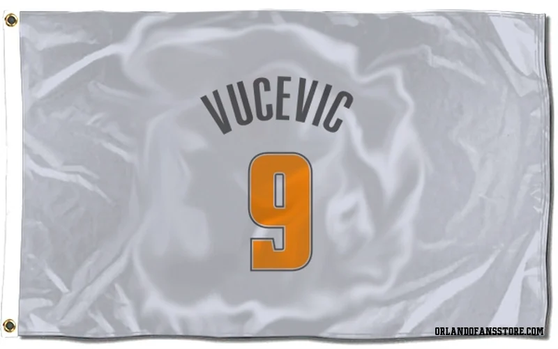 White Orlando Magic  Nikola Vucevic  Flag (3 X 5)