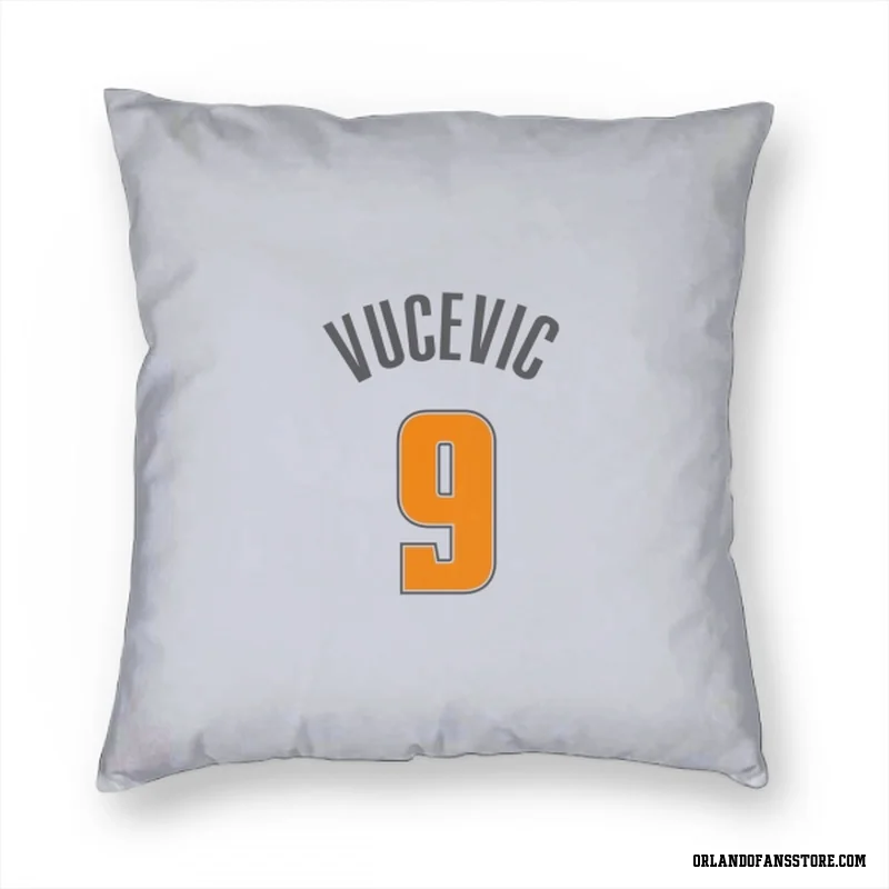 White Orlando Magic  Nikola Vucevic  Pillow Cover (18 X 18)